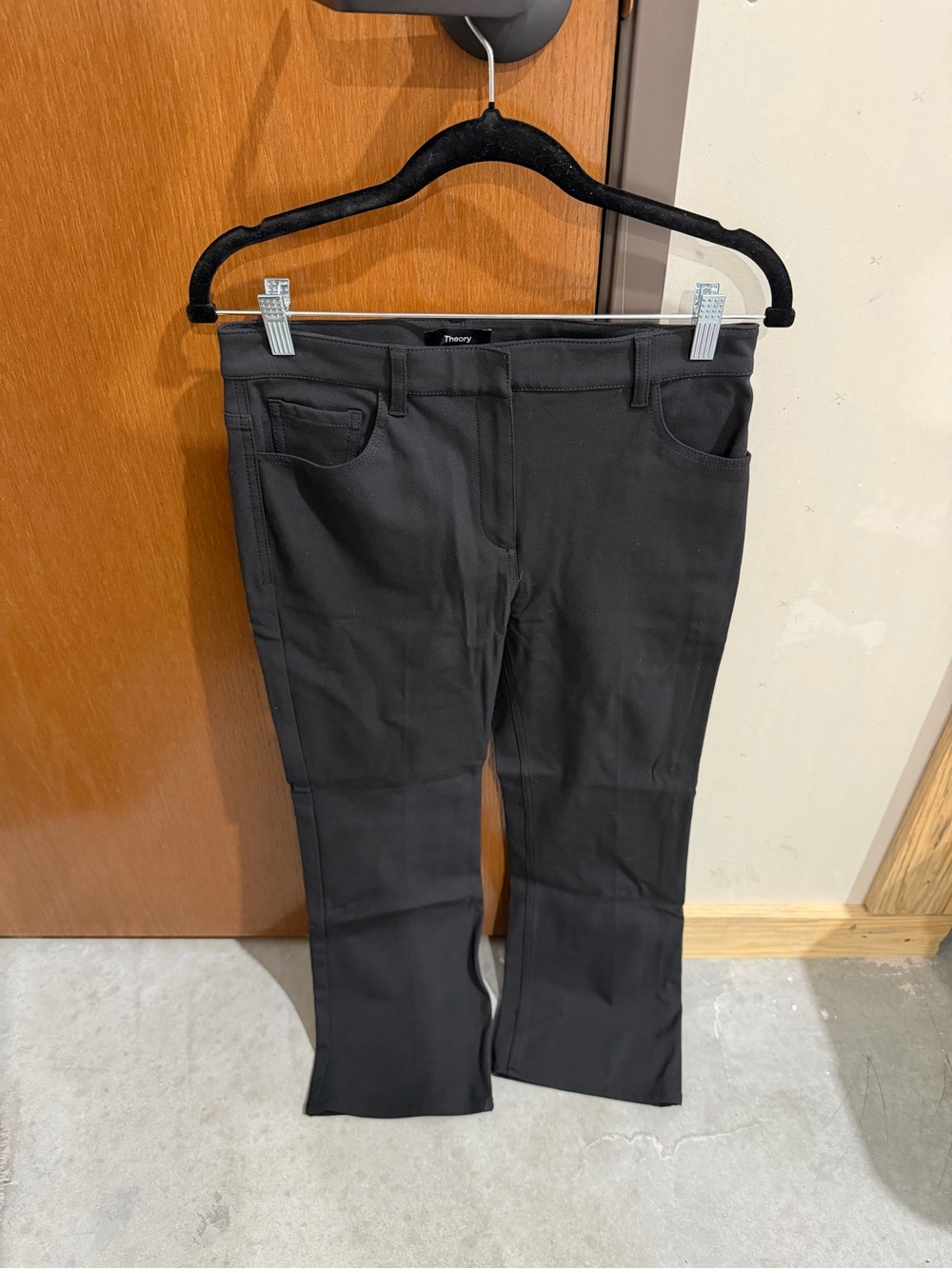 Theory Women's Black Boot-Cut Pants